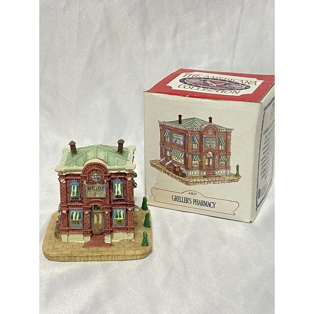 Vintage 1993 Liberty Falls - Greller's Pharmacy AH27 - Christmas Americana